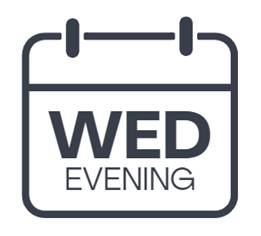 Calendar icon saying WED EVENING